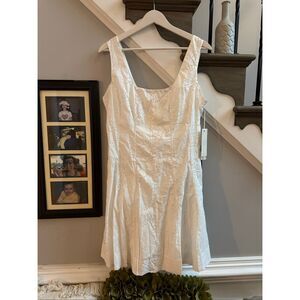 Calypso St. Barth Islegance White Eyelet Sleeveless Sun Dress sz 12 NWT